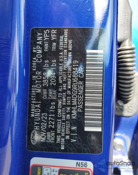 2024 Hyundai Elantra Sel from USA, damaged, VIN KMHLM4DG9RU688419